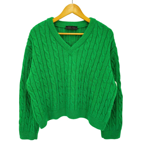 ザラ ZARA Vネック ケーブル ニット セーター レディース import:S
