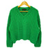 ザラ ZARA Vネック ケーブル ニット セーター レディース import:S