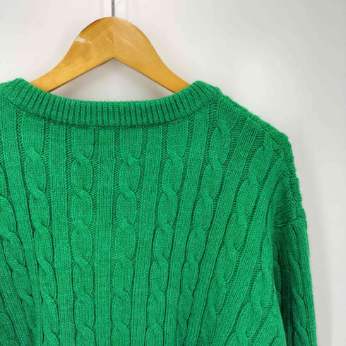 ザラ ZARA Vネック ケーブル ニット セーター レディース import:S