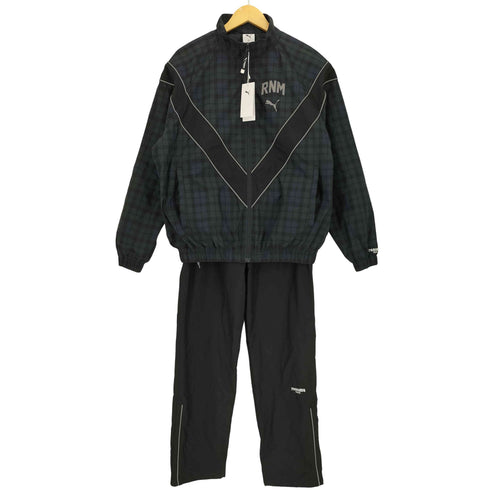 プーマ PUMA ×renoma golf RXP セットアップ ブラックウォッチ ジャケット パンツ メンズ 上下M