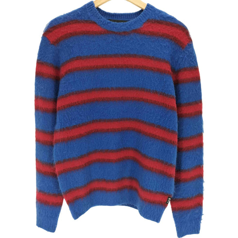 リプレイ REPLAY Wool Blend Brushed Effec ボーダー クルーネック ニット メンズ import:M