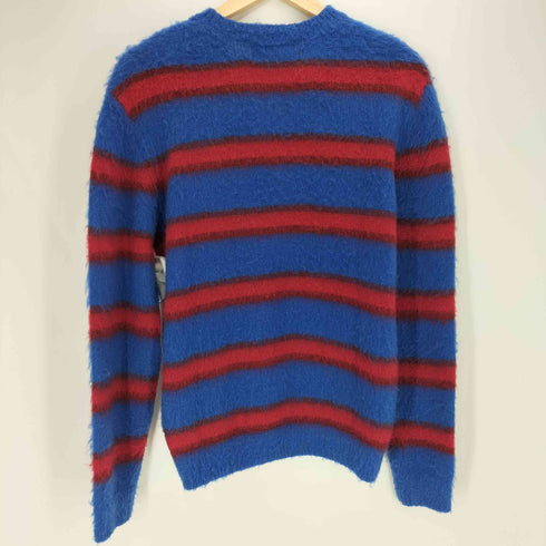 リプレイ REPLAY Wool Blend Brushed Effec ボーダー クルーネック ニット メンズ import:M
