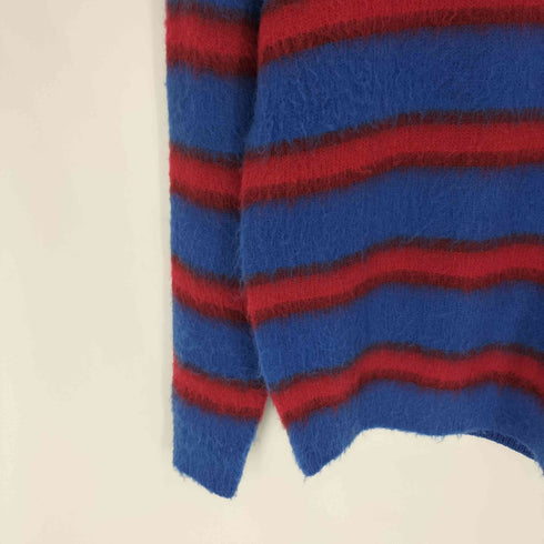 リプレイ REPLAY Wool Blend Brushed Effec ボーダー クルーネック ニット メンズ import:M
