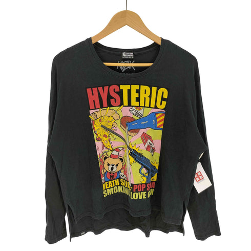 ヒステリックグラマー HYSTERIC GLAMOUR 17SS FRANK KOZIK コラボ PIZZA L/S プリントプルオーバー メンズ JPN:M