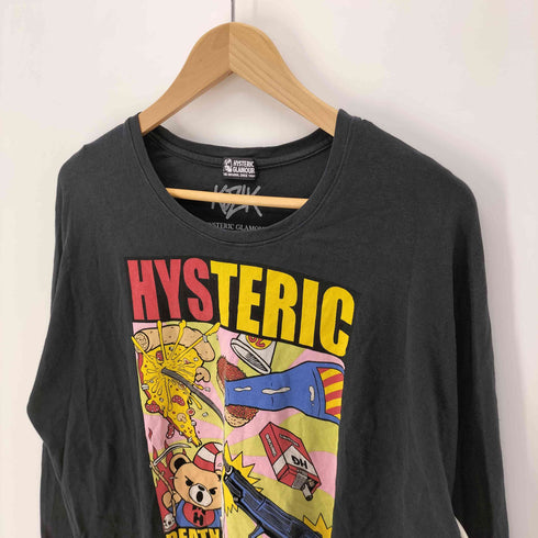 ヒステリックグラマー HYSTERIC GLAMOUR 17SS FRANK KOZIK コラボ PIZZA L/S プリントプルオーバー メンズ JPN:M