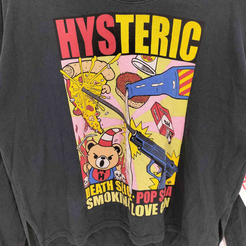 ヒステリックグラマー HYSTERIC GLAMOUR 17SS FRANK KOZIK コラボ PIZZA L/S プリントプルオーバー メンズ JPN:M
