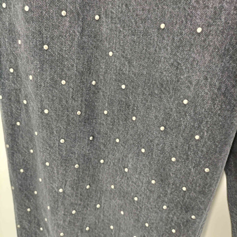 ザラ ZARA ラインストーン ブラック デニム パンツ Y2K レディース 38