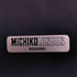 ミチコロンドン MICHIKO LONDON メタルプレート ナイロン レザー ショルダーバッグ Y2K レディース