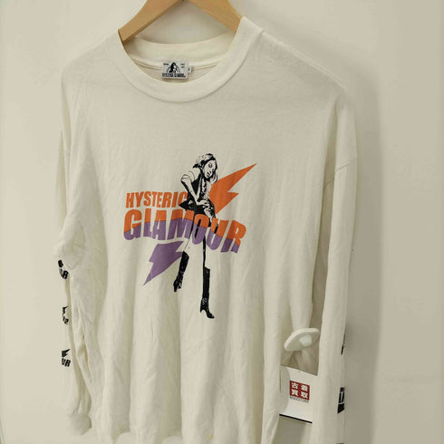ヒステリックグラマー HYSTERIC GLAMOUR ELECTRIC LADY L/S クルーネック Tシャツ メンズ JPN:M