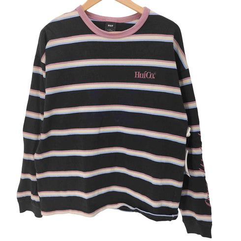 ハフ HUF CO STPIRE[ CREW マルチボーダー クルーネック L/S Tシャツ メンズ import:L