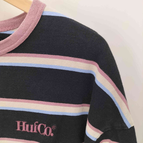 ハフ HUF CO STPIRE[ CREW マルチボーダー クルーネック L/S Tシャツ メンズ import:L