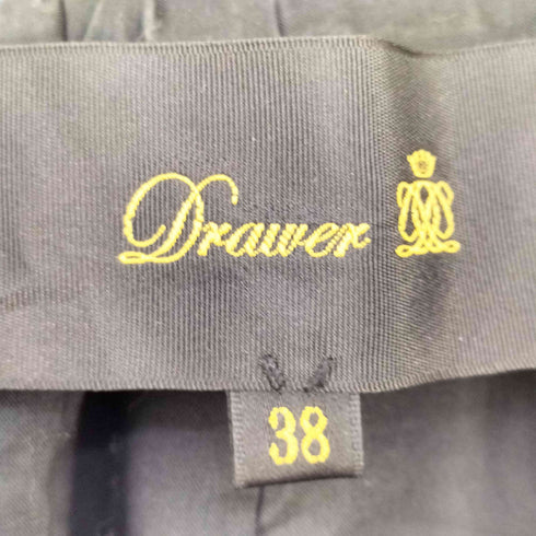 ドゥロワー Drawer コットン リネン ノーカラー ベルテッド スリーブレス ジャケット レディース 38