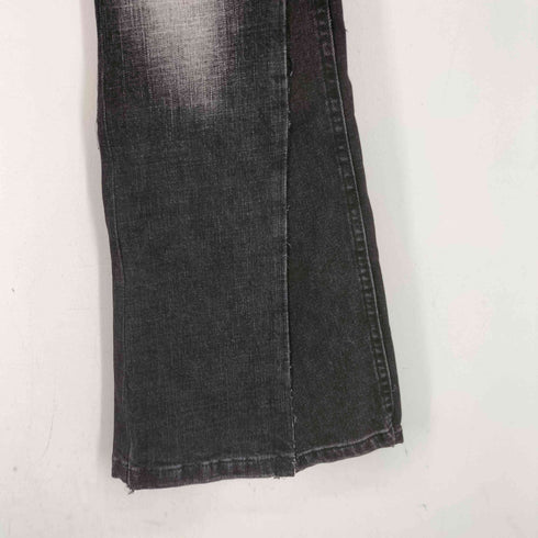 COSTUSTOOT ジップデザイン ダメージ加工 フレアデニムパンツ メンズ