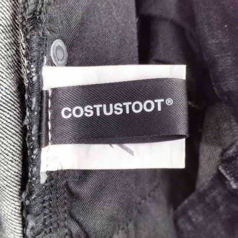 COSTUSTOOT ジップデザイン ダメージ加工 フレアデニムパンツ メンズ