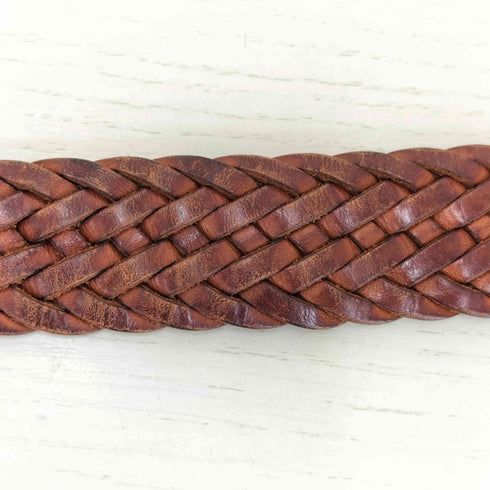 anderson's 編込み メッシュ レザーベルト メンズ