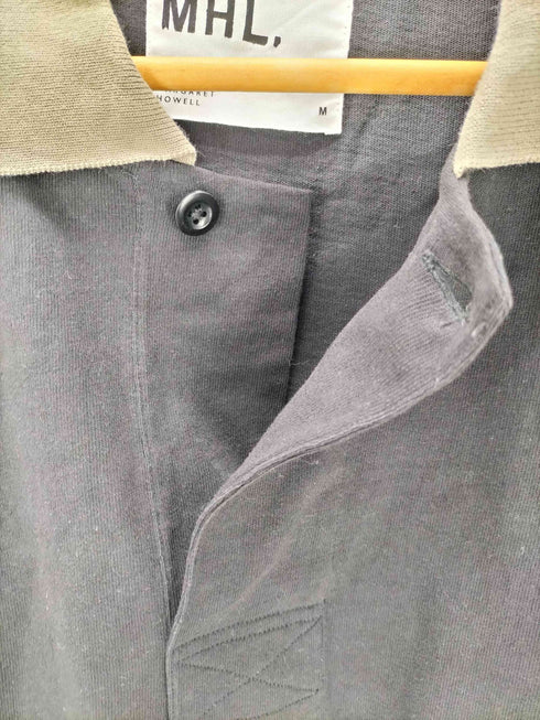 エムエイチエル MHL. MARGARET HOWELL マーガレットハウエル 25SS AIR COTTON JERSEY エアー コットン ジャージー ロング ポロシャツ メンズ import:M
