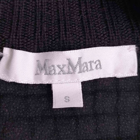 マックスマーラ MAX MARA 白タグ ハイネック 5分丈 比翼 ウール カーディガン レディース import:S