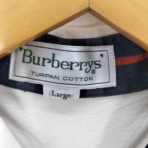 バーバリーズ BURBERRYS 刺繍ロゴ 襟裏チェック 長袖 ポロシャツ メンズ import:L