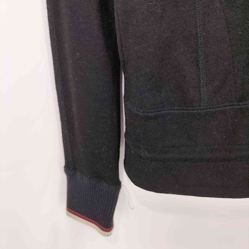 バーバリーブルーレーベル BURBERRY BLUE LABEL ウール100 ホース刺繍 裾ドローコード トラックジャケット レディース JPN:38