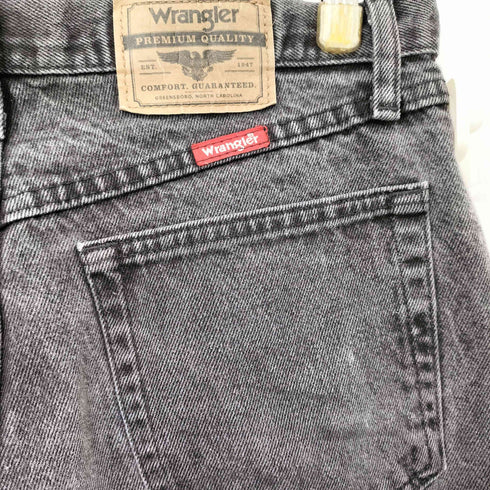ラングラー Wrangler RELAXED FIT リラックスフィット ブラックデニムパンツ メンズ 32×30