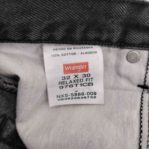ラングラー Wrangler RELAXED FIT リラックスフィット ブラックデニムパンツ メンズ 32×30
