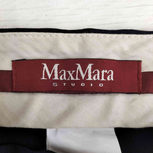 マックスマーラステュディオ MAX MARA STUDIO ウールギャバ センタープレス スラックス レディース JPN:38