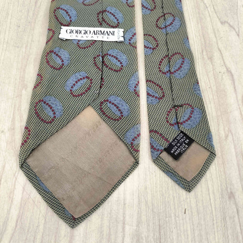 ジョルジオアルマーニ Giorgio Armani 総柄 シルク ネクタイ メンズ
