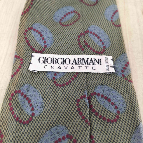 ジョルジオアルマーニ Giorgio Armani 総柄 シルク ネクタイ メンズ