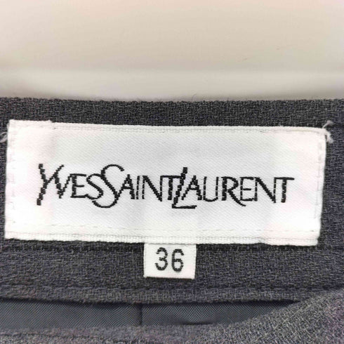 イヴサンローラン Yves Saint Laurent ストライプ柄 ウール タイトスカート レディース FR:36