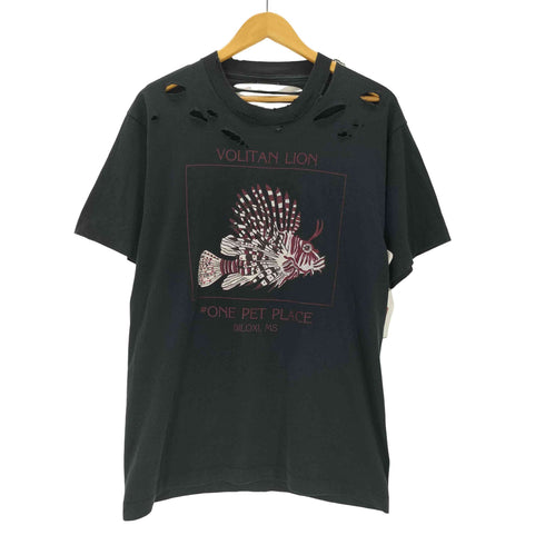 スクリーンスターズ SCREEN STARS 80-90S ボディ USA製 ダメージ エイジング 加工 Tシャツ 裾袖シングル 襤褸 ボロ Y2K メンズ import:L