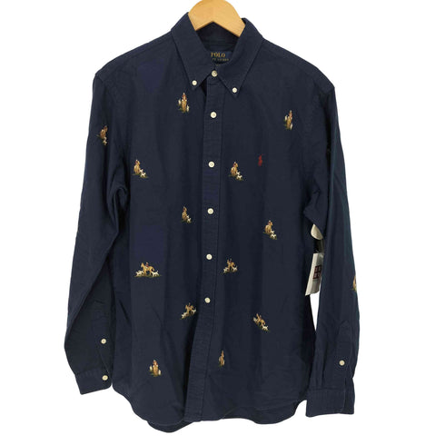 ポロラルフローレン POLO RALPH LAUREN CLASSIC FIT ポニー刺繍 総柄 ボタンダウン シャツ メンズ import:L