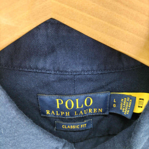 ポロラルフローレン POLO RALPH LAUREN CLASSIC FIT ポニー刺繍 総柄 ボタンダウン シャツ メンズ import:L