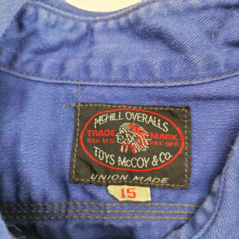 トイズマッコイ TOYS McCOY MCHILL OVERALLS ワッペン 刺繍 半袖 ワーク シャツ メンズ 15