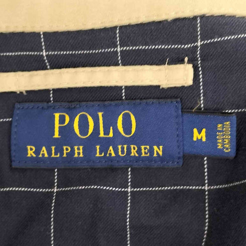 ポロラルフローレン POLO RALPH LAUREN 現行タグ ポニー刺繍 裏地ウィンドウペンチェック ピーチスキン スイングトップ メンズ import:M