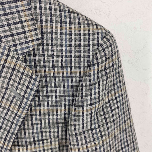 ダックス DAKS チェック 2B シングルテーラードジャケット メンズ 90 A4