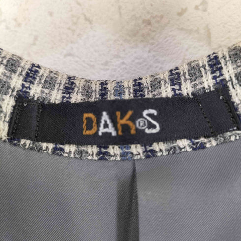 ダックス DAKS チェック 2B シングルテーラードジャケット メンズ 90 A4