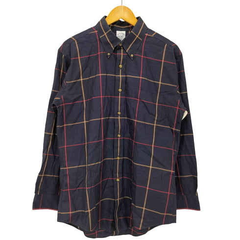 ブルックスブラザーズ BROOKS BROTHERS チェック ボタンダウン シャツ メンズ import:L