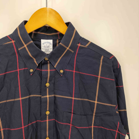 ブルックスブラザーズ BROOKS BROTHERS チェック ボタンダウン シャツ メンズ import:L