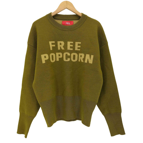 ザラ ZARA テキストジャガードニット メンズ import:M