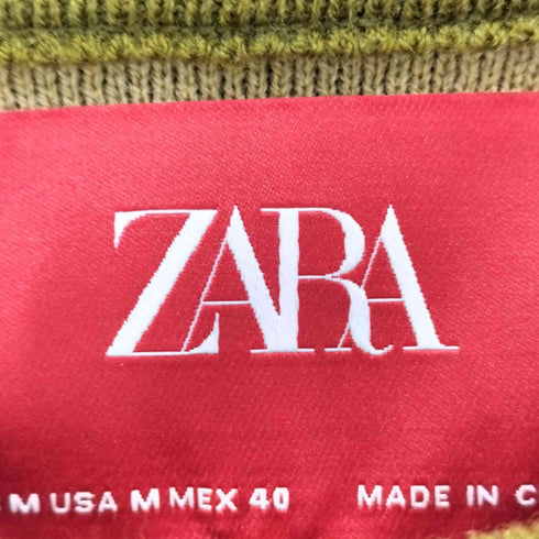 ザラ ZARA テキストジャガードニット メンズ import:M