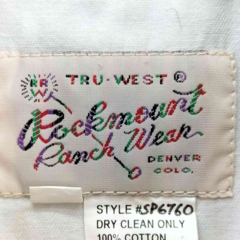 Rockmount Ranch Wear ロックマウントランチウェア 刺繍ウェスタンシャツ メンズ 16 1/2