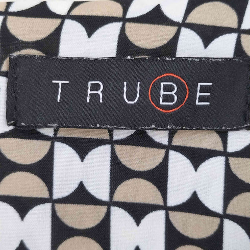 TRUBE トゥルベ 幾何学模様柄 長袖 ワンピース レディース