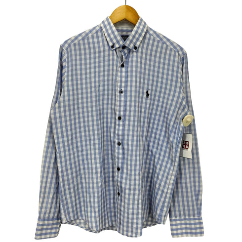 ポロバイラルフローレン Polo by RALPH LAUREN ポニー刺繍 ボタンダウン 長袖 シャツ メンズ import:XL