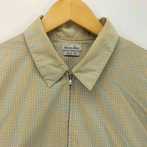スティーブンアラン Steven Alan DMP CHECK FULL ZIP SHIRT ダンプチェックフルジップシャツ メンズ import:S