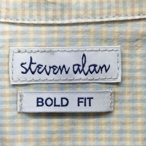 スティーブンアラン Steven Alan DMP CHECK FULL ZIP SHIRT ダンプチェックフルジップシャツ メンズ import:S