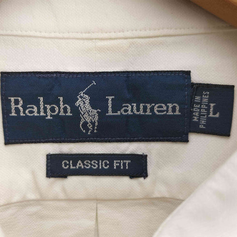 ラルフローレン RALPH LAUREN 90s ポニー刺繍 CLASSIC FIT ボタンダウン S/S シャツ メンズ import:L