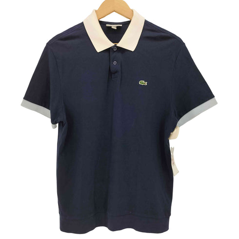 ラコステ LACOSTE バイカラー リブ切替 鹿の子 ポロシャツ メンズ import:M