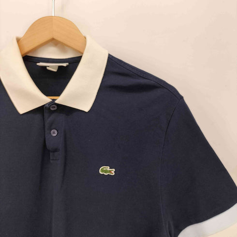 ラコステ LACOSTE バイカラー リブ切替 鹿の子 ポロシャツ メンズ import:M