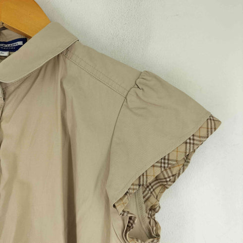 バーバリーブルーレーベル BURBERRY BLUE LABEL ベルト付き 半袖 シャツワンピース レディース JPN:36