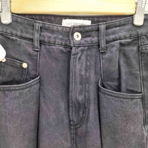 リリーブラウン Lily Brown ハイウエストタックデニムパンツ レディース JPN:0